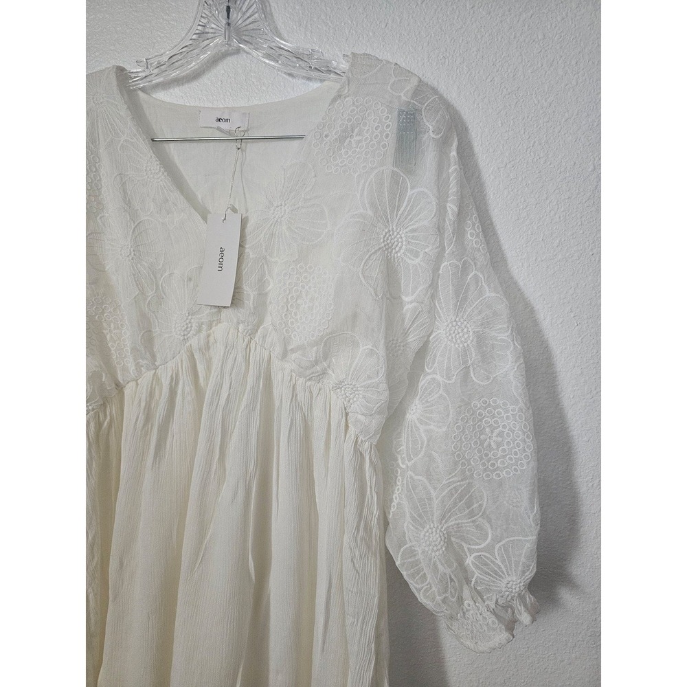 New!! Aeom White Lace Dress Women's Size Large - Picture 2 of 6